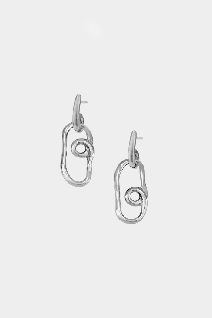 Silver Loop Dangle Earrings