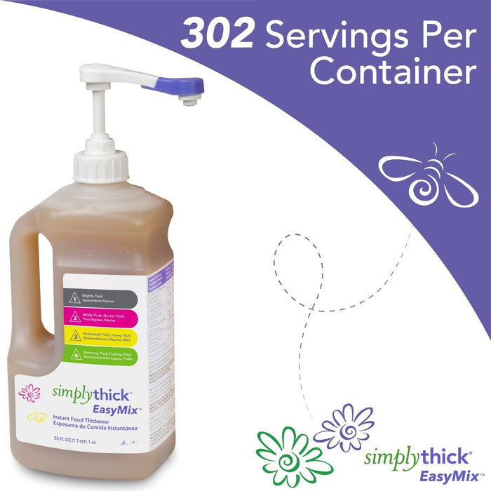 SimplyThick EasyMix Bottle and Pump, Unflavored, 1.6 Liter - ST2LBOTTLE-Box - LL Medico