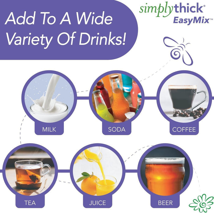 SimplyThick EasyMix Food and Beverage Thickener, Unflavored, 96 Gram Packet - STBULK25L3-Box - LL Medico