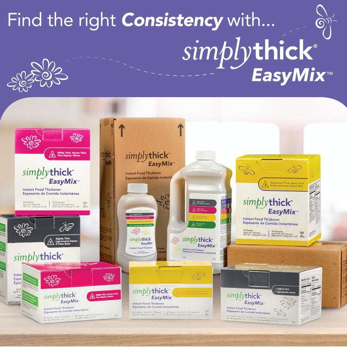 SimplyThick EasyMix Food and Beverage Thickener, Unflavored, 96 Gram Packet - STBULK25L3-Box - LL Medico