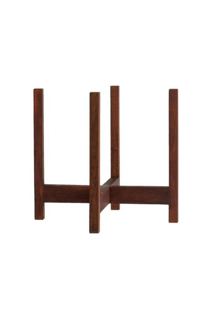 Dark Wood Solid Goods Plant Stand-LBE Design-ECOVIBE