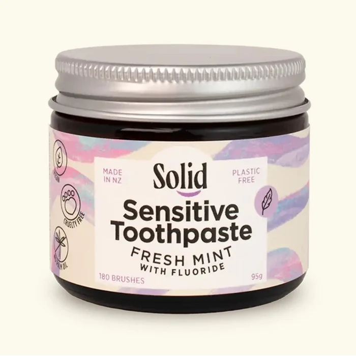 Solid Sensitive Toothpaste with Fluoride 95g - Fresh Mint
