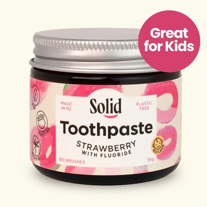 Solid Toothpaste with Fluoride 95g - Strawberry