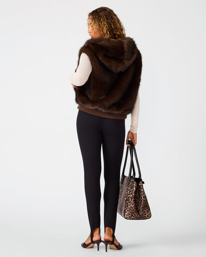 SOPHEE VEST FOSSIL BROWN