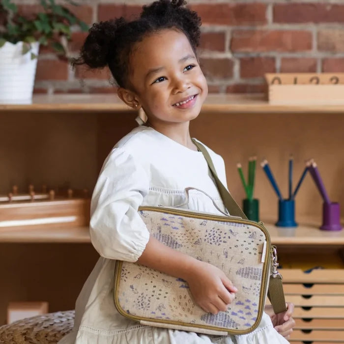 SoYoung Insulated Lunch Box - Toxin Free Lining, Washable Linen Outer