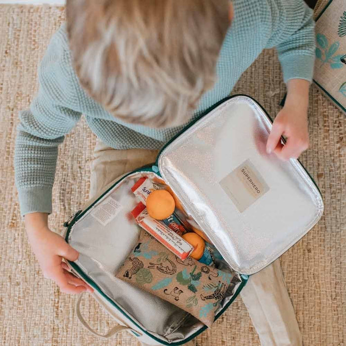 SoYoung Insulated Lunch Box - Toxin Free Lining, Washable Linen Outer