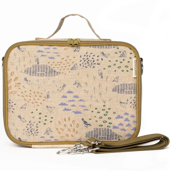 SoYoung Insulated Lunch Box - Toxin Free Lining, Washable Linen Outer