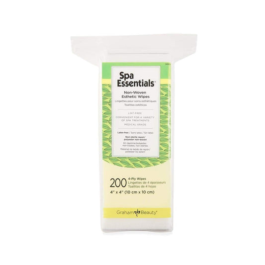 Spa Essentials Non-Woven Esthetic Wipes, Unscented, 4" x 4"