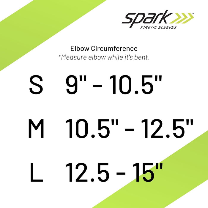 Spark Kinetic Elbow Support Compression Sleeve, Black - 40417-Single - LL Medico