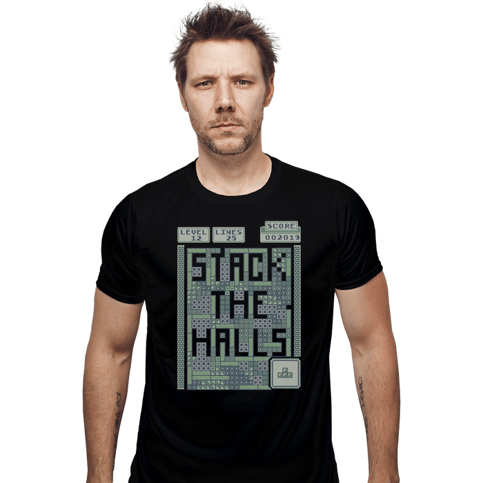 Shirts Fitted Shirts, Mens / Small / Black Stack The Halls