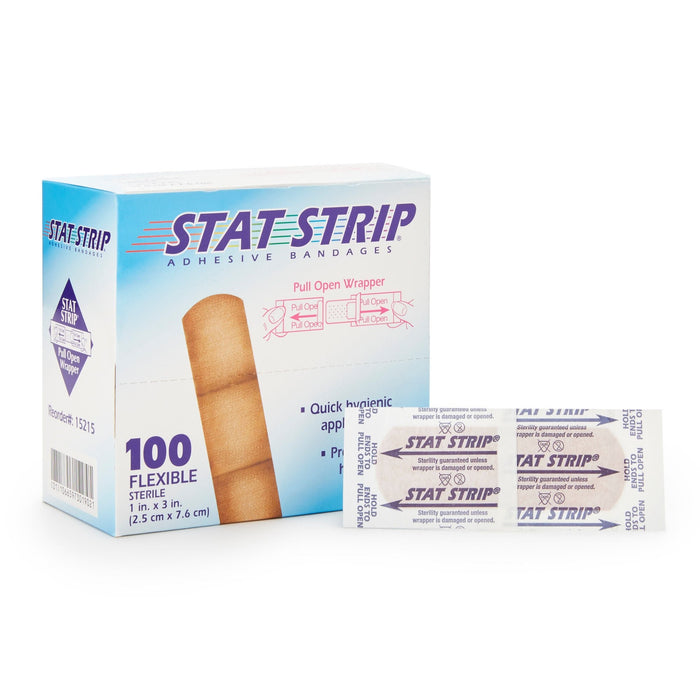 Dukal Stat Strip Adhesive Strip, 1 x 3 Inch