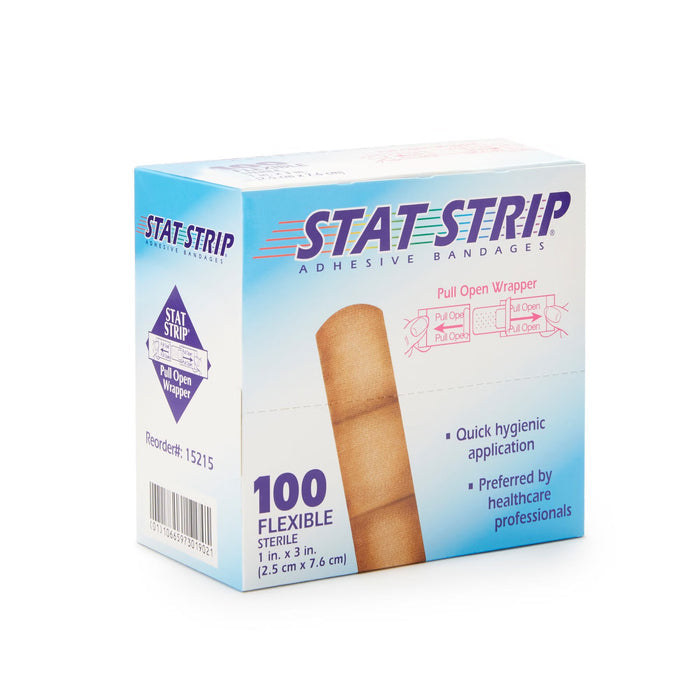 Dukal Stat Strip Adhesive Strip, 1 x 3 Inch