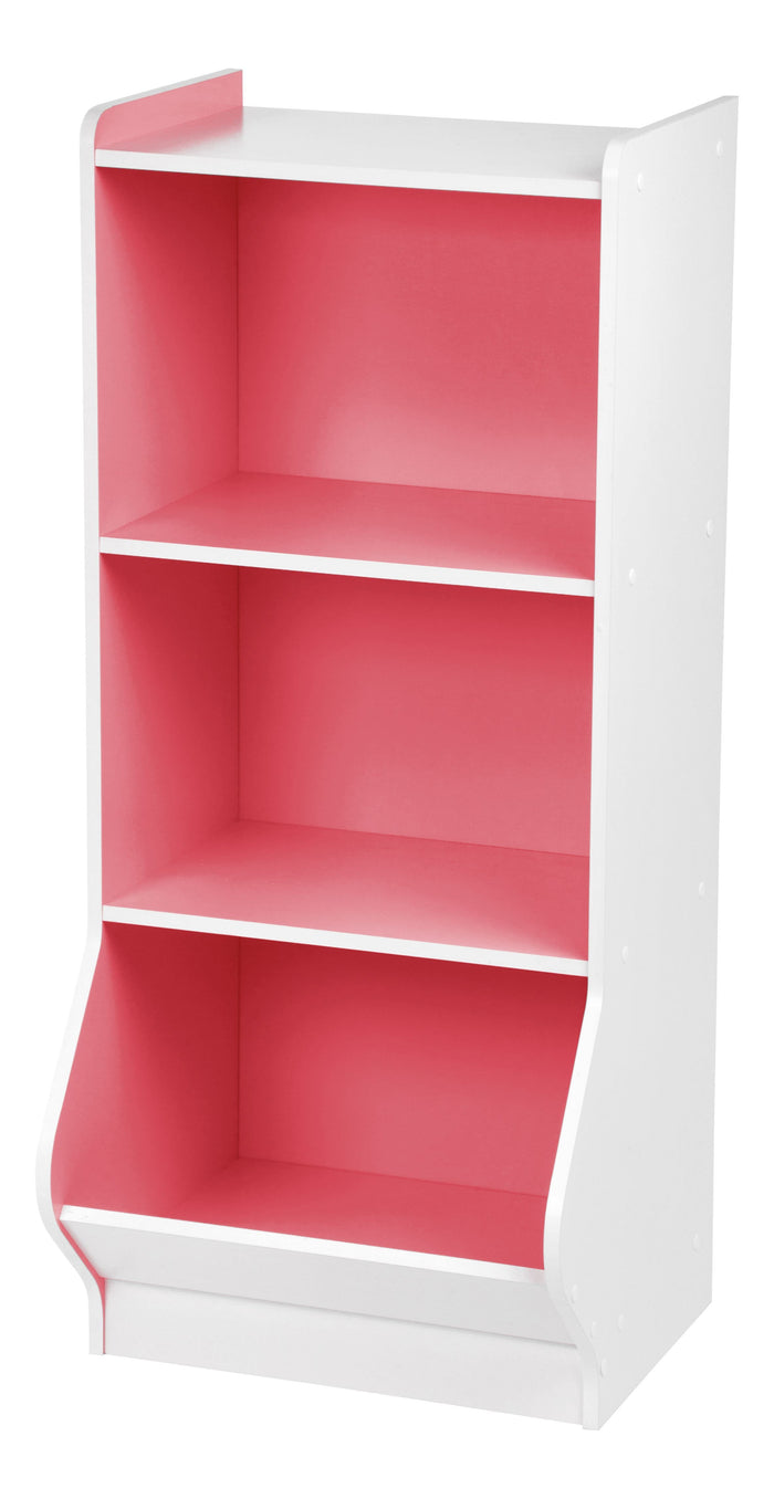 Storage and Organizer Shelf with Footboard - 3 Tier - image 3#color_pink