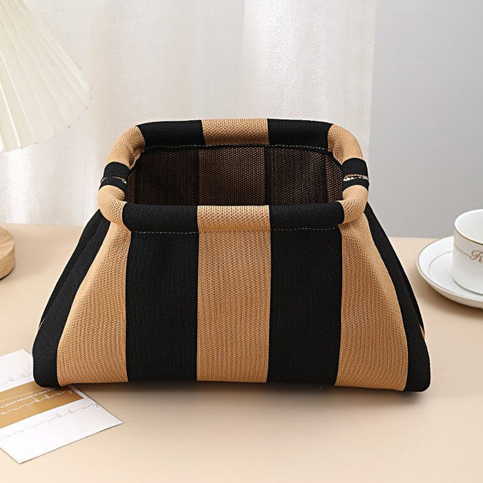 Striped Clasp Clutch Bag - 260 Broadway Boutique