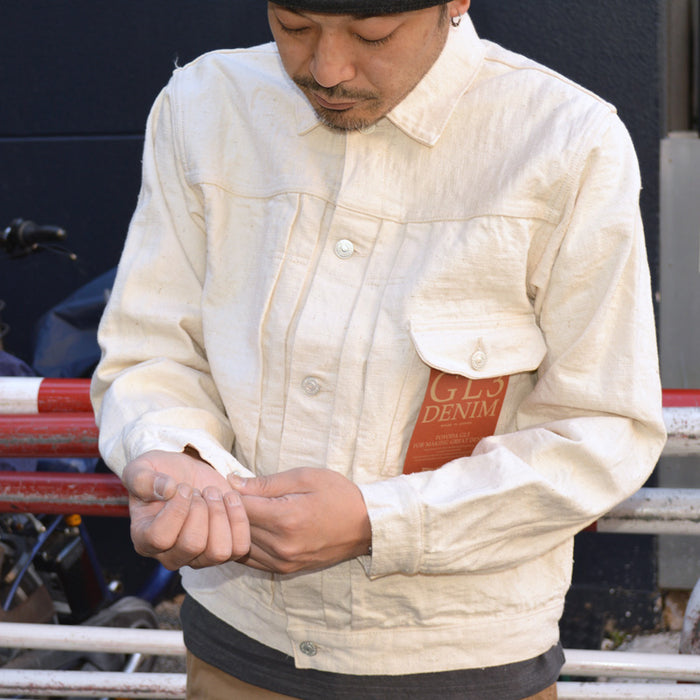 STUDIO D'ARTISAN "SD-4101E" GL3 Ecru 1st Type Denim Jacket