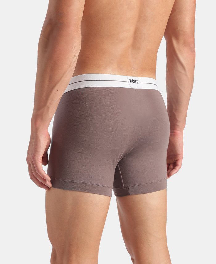 Super Combed Cotton Elastane Stretch Solid Trunk with Ultrasoft Waistband  - Plum Truffle