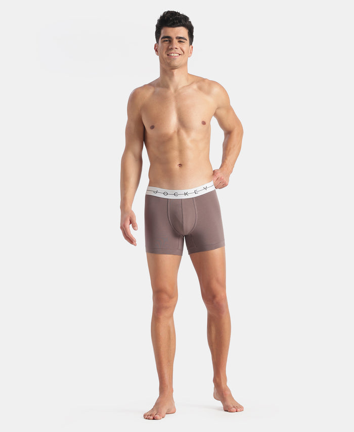 Super Combed Cotton Elastane Stretch Solid Trunk with Ultrasoft Waistband  - Plum Truffle