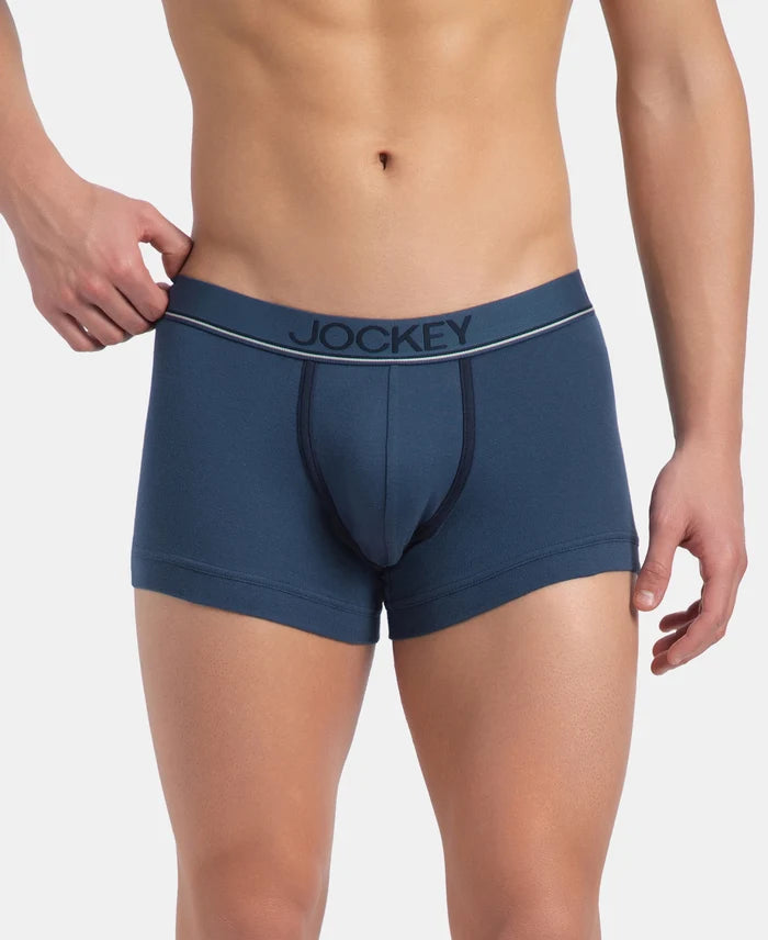 Super Combed Cotton Rib Solid Trunk with Ultrasoft Waistband - Dark Denim