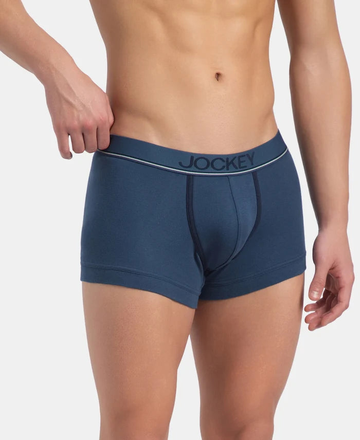 Super Combed Cotton Rib Solid Trunk with Ultrasoft Waistband - Dark Denim
