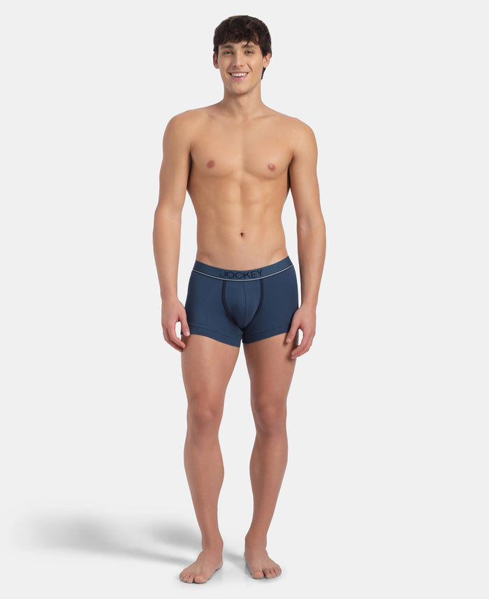 Super Combed Cotton Rib Solid Trunk with Ultrasoft Waistband - Dark Denim