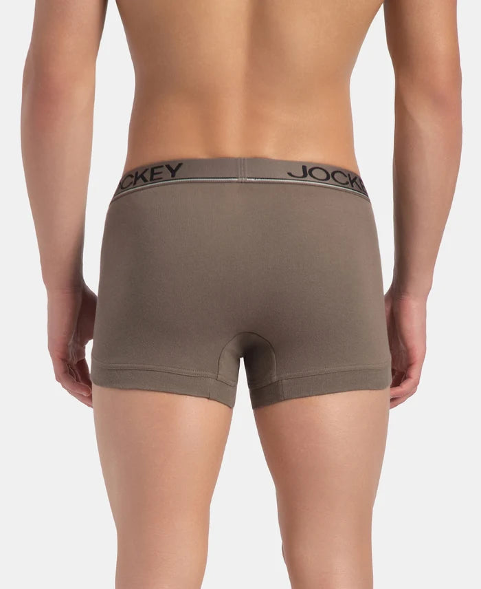 Super Combed Cotton Rib Solid Trunk with Ultrasoft Waistband - Dark Khaki