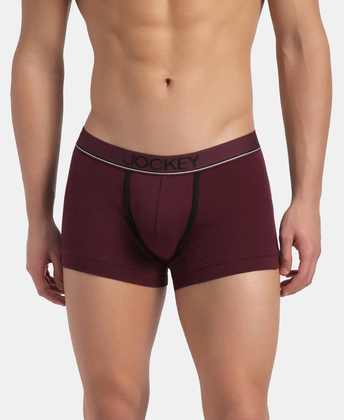 Super Combed Cotton Rib Solid Trunk with Ultrasoft Waistband - Port Royale (Pack of 2)