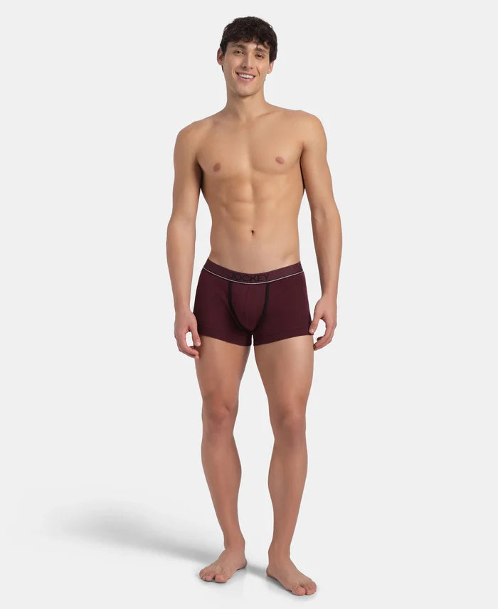 Super Combed Cotton Rib Solid Trunk with Ultrasoft Waistband - Port Royale (Pack of 2)