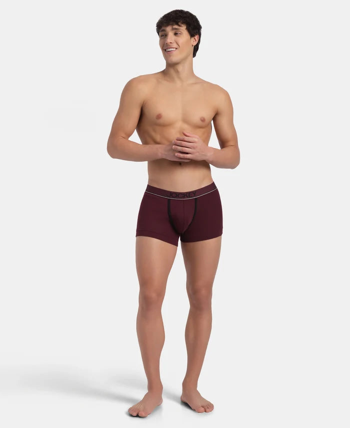 Super Combed Cotton Rib Solid Trunk with Ultrasoft Waistband - Port Royale (Pack of 2)