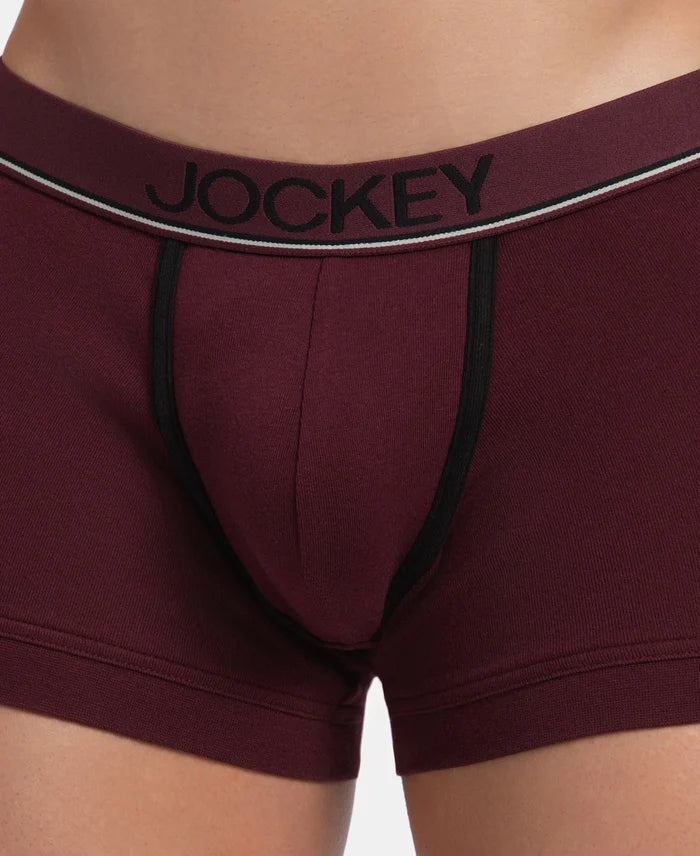 Super Combed Cotton Rib Solid Trunk with Ultrasoft Waistband - Port Royale (Pack of 2)