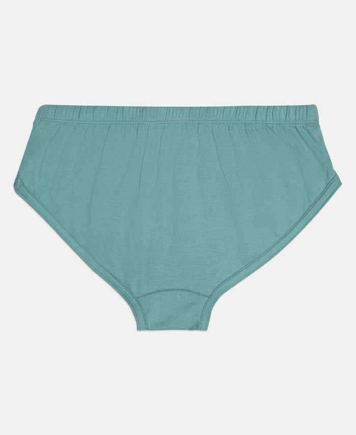 Super Combed Cotton Solid Brief with Ultrasoft Waistband - Cornsilk, Black & Feldspar (Pack of 3)