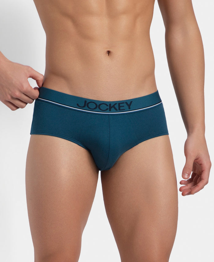 Super Combed Cotton Solid Brief with Ultrasoft Waistband - Seaport Teal (Pack of 2)