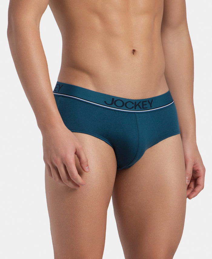 Super Combed Cotton Solid Brief with Ultrasoft Waistband - Seaport Teal (Pack of 2)