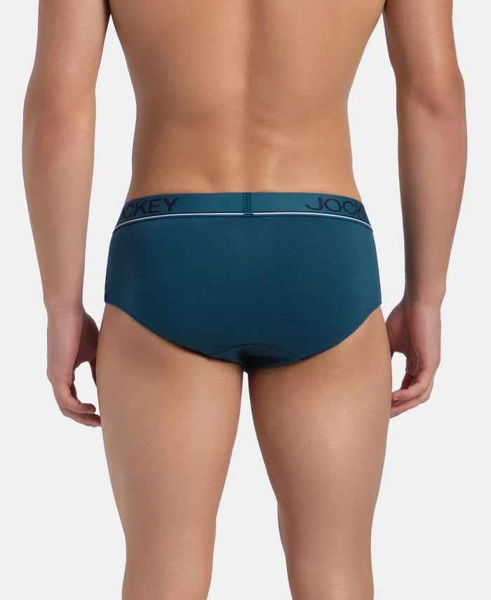 Super Combed Cotton Solid Brief with Ultrasoft Waistband - Seaport Teal (Pack of 2)