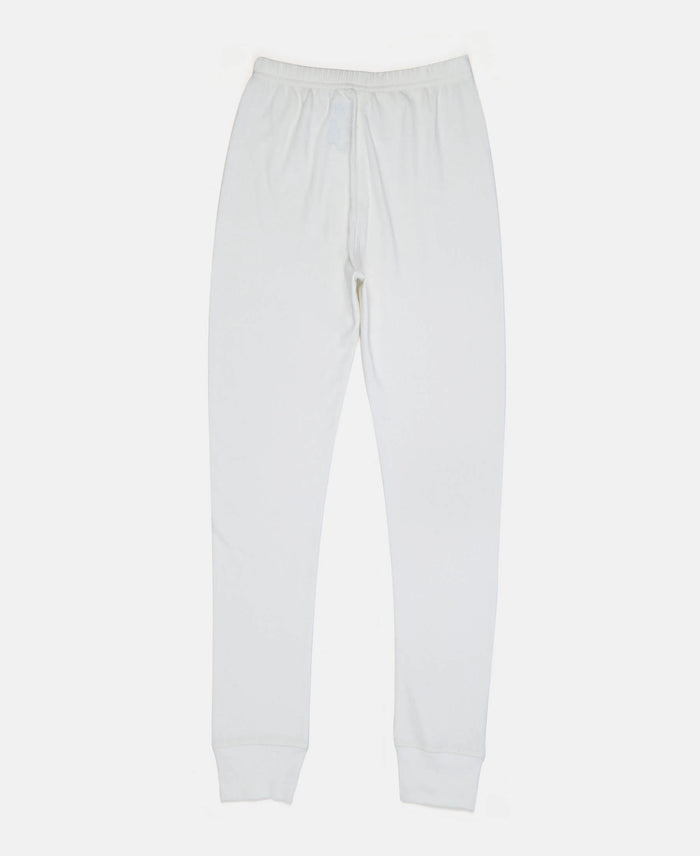 Super Warm Kid's Super Combed Cotton Rich Brushed Thermal Long John with StayWarm Treatment - Off White