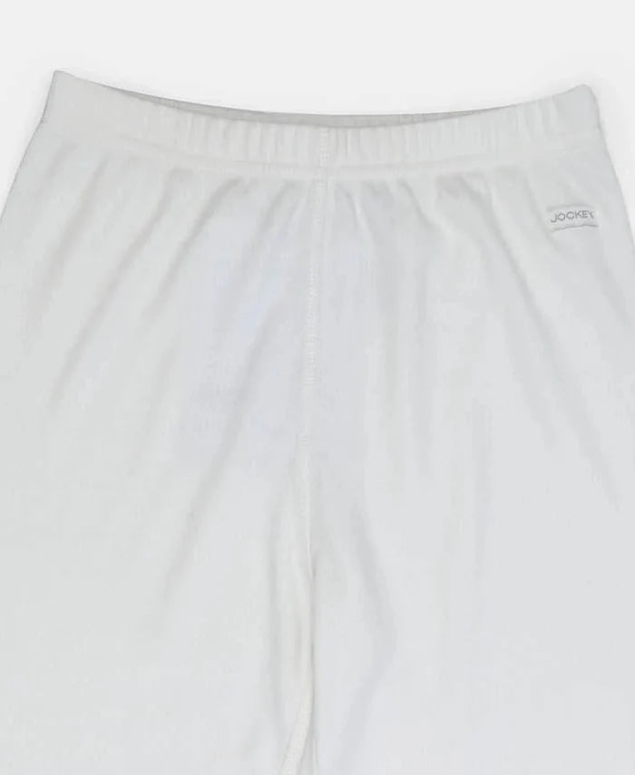 Super Warm Kid's Super Combed Cotton Rich Brushed Thermal Long John with StayWarm Treatment - Off White