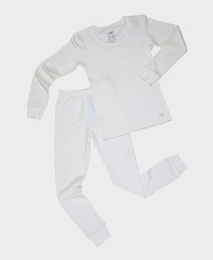 Super Warm Kid's Super Combed Cotton Rich Brushed Thermal Undershirt with StayWarm Treatment - Off White
