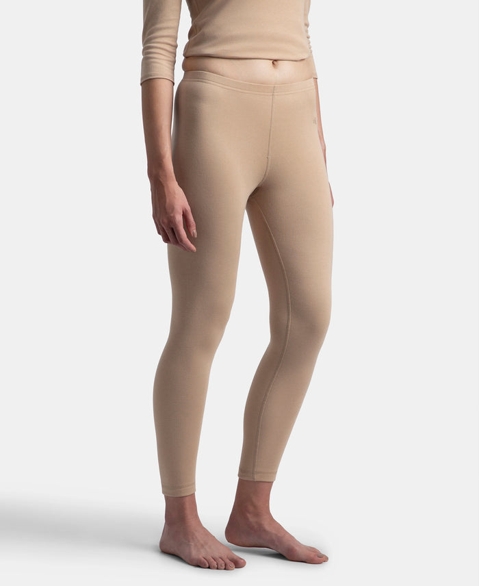 Super Warm Super Combed Cotton Rich Brushed Fabric Thermal Leggings with StayWarm Technology - Skin