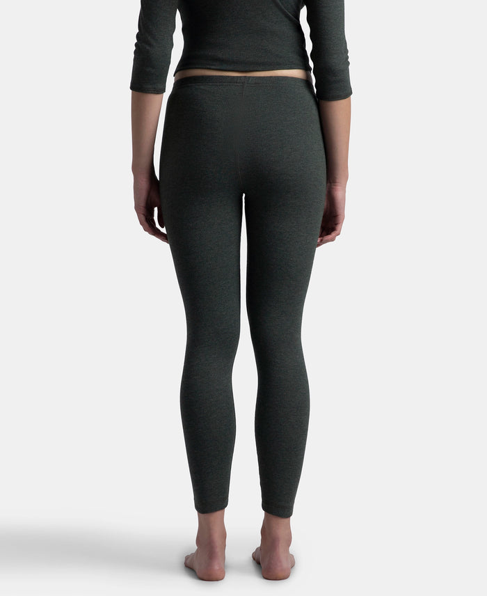 Super Warm Super Combed Cotton Rich Brushed Fabric Thermal Leggings with StayWarm Technology - Charcoal Melange