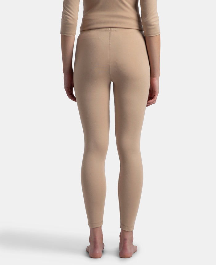 Super Warm Super Combed Cotton Rich Brushed Fabric Thermal Leggings with StayWarm Technology - Skin