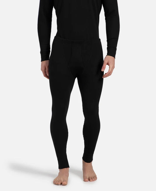 Super Warm Super Combed Cotton Rich Brushed Fabric Thermal Long John with StayWarm Technology - Black