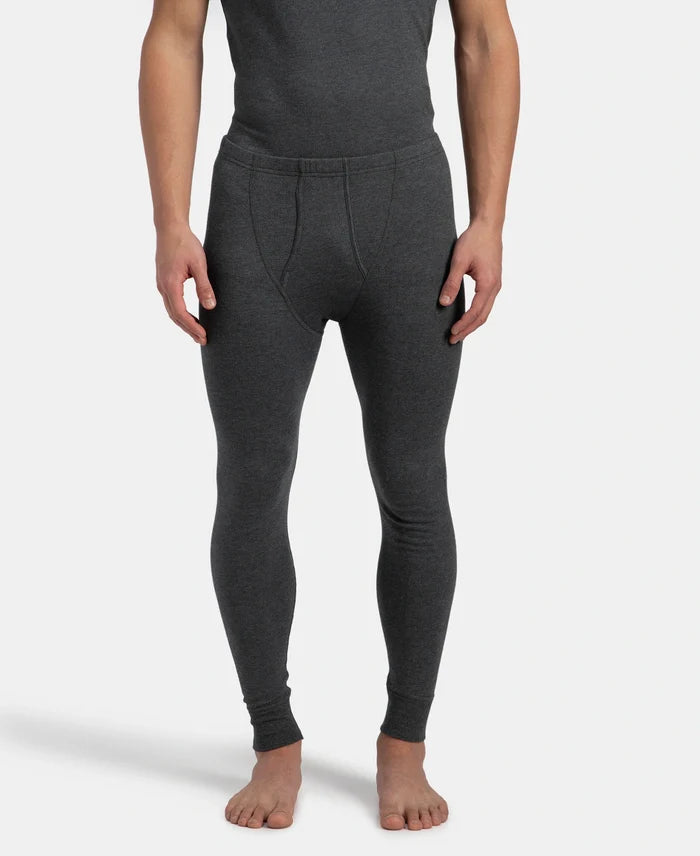 Super Warm Super Combed Cotton Rich Brushed Fabric Thermal Long John with StayWarm Technology - Charcoal Melange