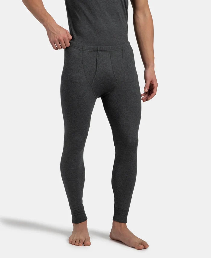 Super Warm Super Combed Cotton Rich Brushed Fabric Thermal Long John with StayWarm Technology - Charcoal Melange