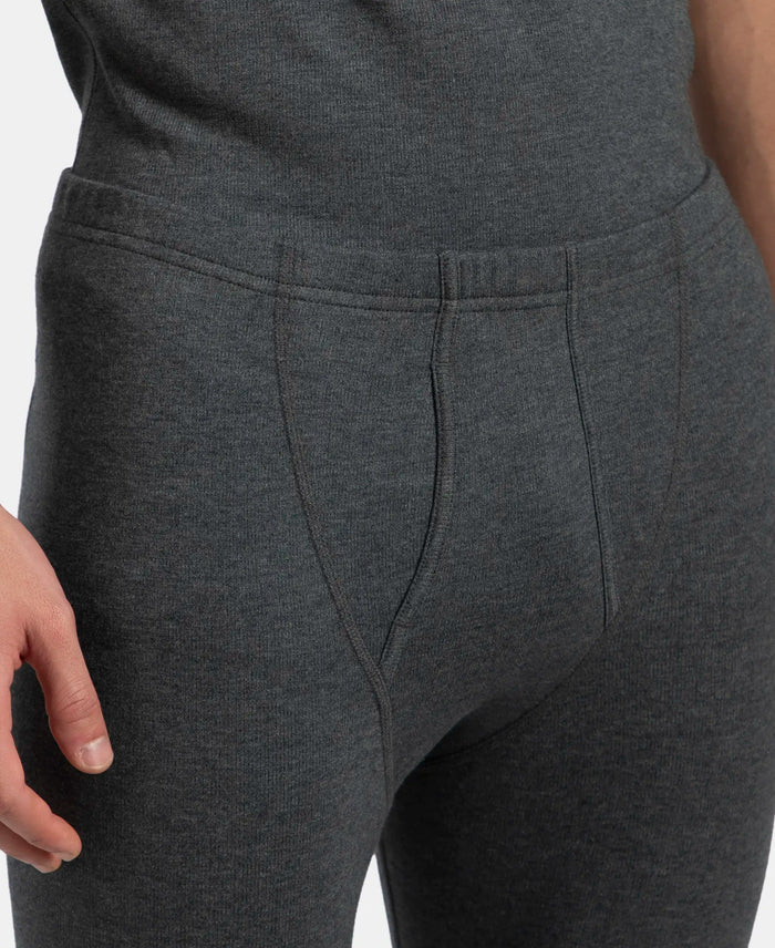 Super Warm Super Combed Cotton Rich Brushed Fabric Thermal Long John with StayWarm Technology - Charcoal Melange