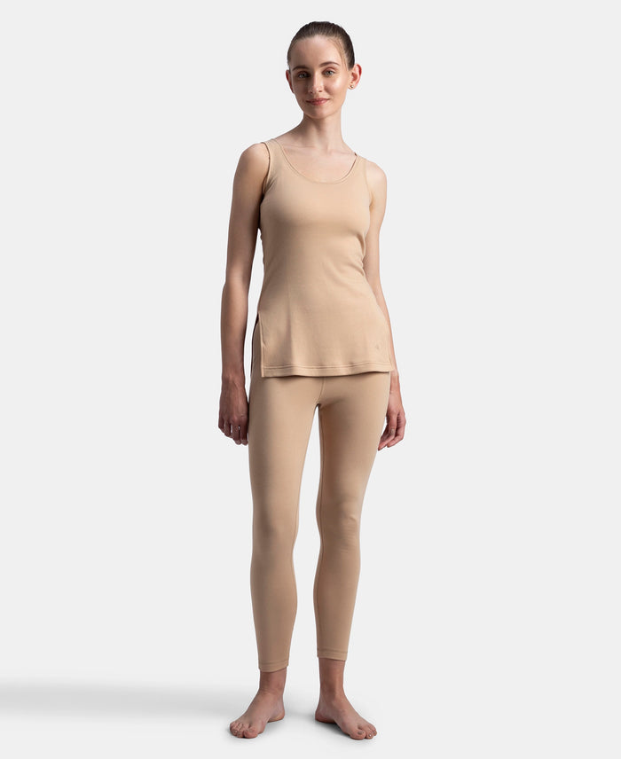 Super Warm Super Combed Cotton Rich Brushed Fabric Thermal Tank Top with StayWarm Technology - Skin