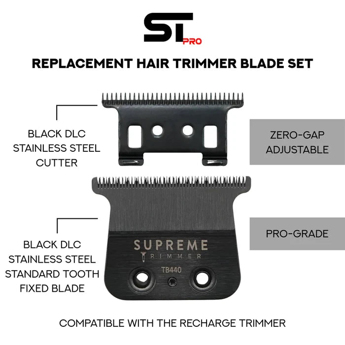 Supreme Trimmer Recharge Standard-Tooth Replacement T-Blade