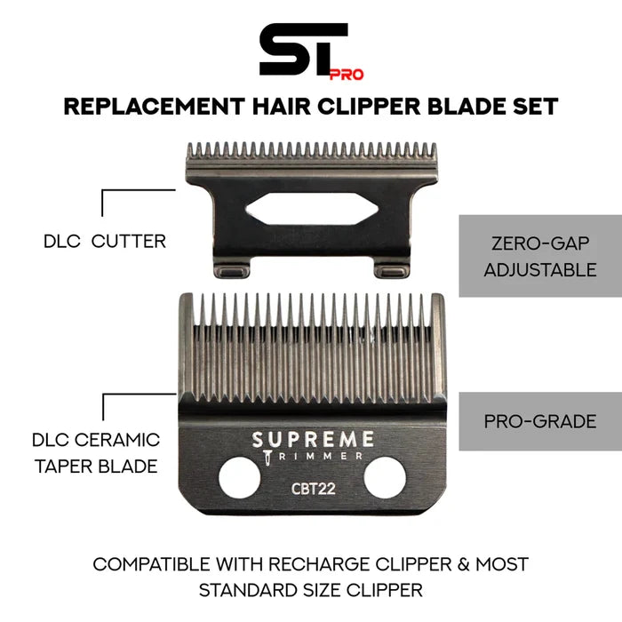 Supreme Trimmer Replacement Taper Blade For Recharge Clipper