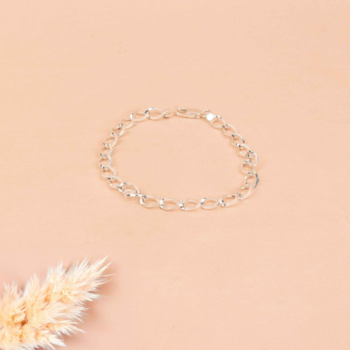 Sutra Oval Link Men Bracelet