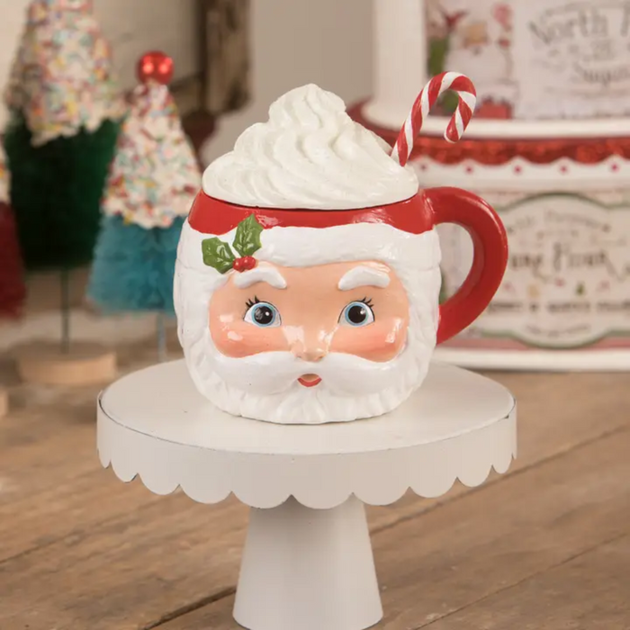 Sweet Tidings Santa Head Mug Container by Bethany Lowe Designs