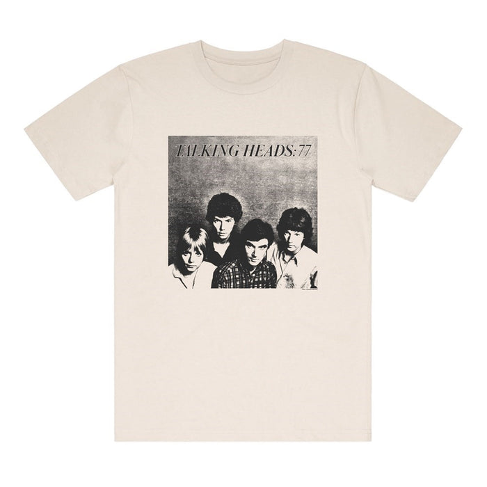 Band Merch Talking Heads | 77 Photo [Natural] T-SHIRT [PREORDER] - TOPS - Front View