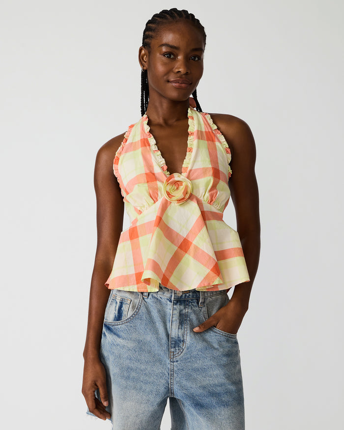TANIA TOP PLAID